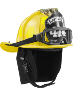 Phenix TL-2 Traditional Leather Firefighting Helmet, Yellow