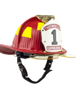 Phenix TL-2 Leather Helmet with Combed Leather Shell Miller Upgrade, Red